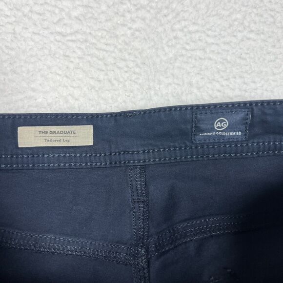 AG Adriano Goldschmied Pants Mens 32x34 The Graduate Tailored Leg Blue Navy - Picture 3 of 9